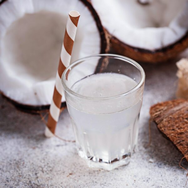 Coconut water. Organic healthy drink