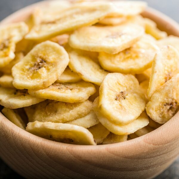 Dried banana chips.